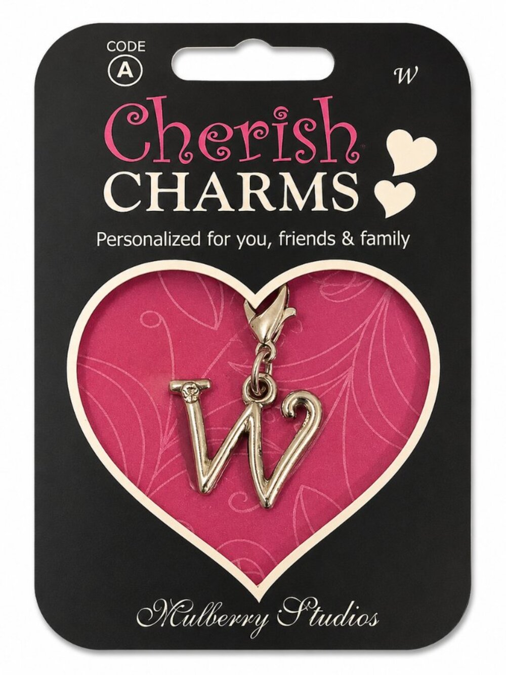 Cherish Charms W Monogram Initial Bracelet Charm NEW NWT Silvertone‎